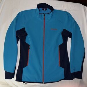 Patagonia Adze Hybrid Softshell Polartec Jacket Mens Blue Navy Size Medium